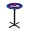 Holland Bar Stool Co 36" Blk Wrinkle Colorado Avalanche Pub Table L211B3628ColAva - alternate 1